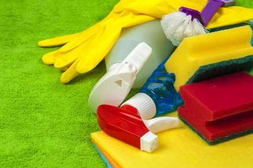 Cleaning team removing construction dust after renovation in a SW6 home