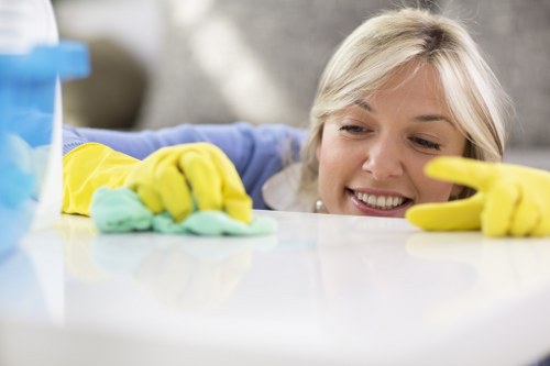 Commercial post-construction cleaning in an SW6 office space
