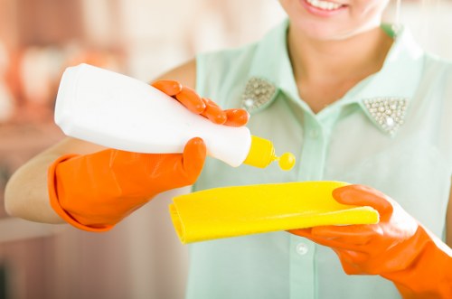 Deep cleaning carpets in a Fulham home with local equipment